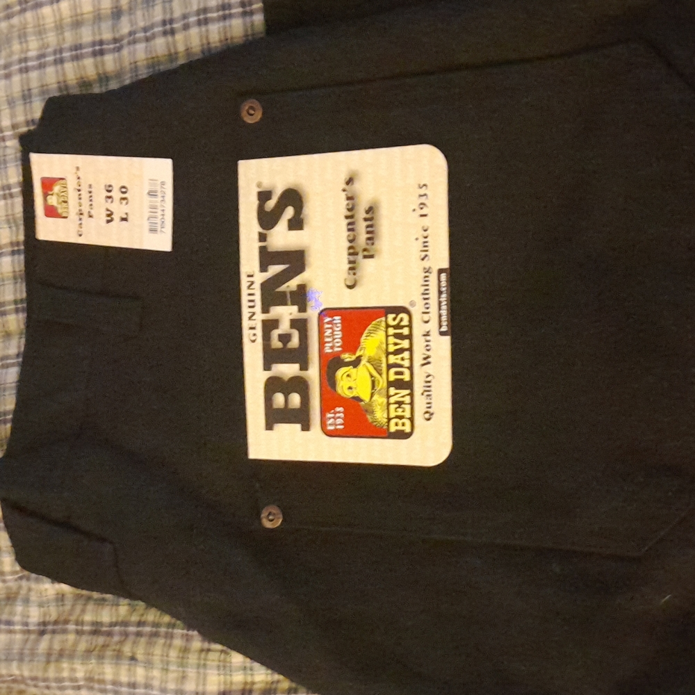 Black Ben Davis carpenter work pants W36L30